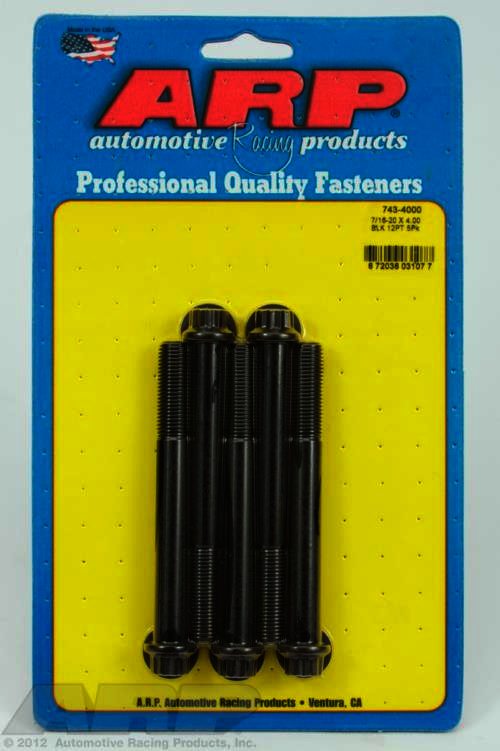 ARP 7/16-20 x 4.000 12pt black oxide bolts - Klik om te sluiten