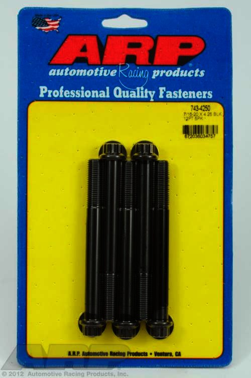 ARP 7/16-20 x 4.250 12pt black oxide bolts - Klik om te sluiten