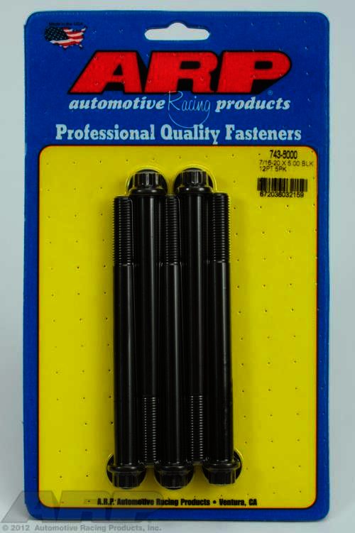 ARP 7/16-20 x 5.000 12pt black oxide bolts - Klik om te sluiten