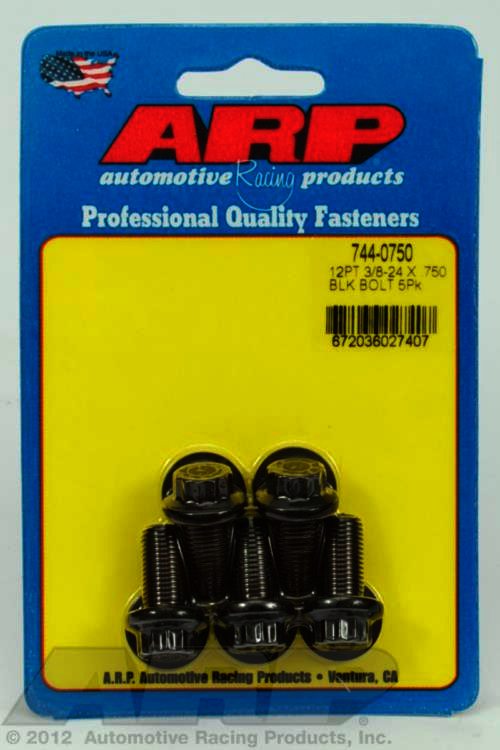 ARP 3/8-24 x .750 12pt 7/16 wrenching black oxide bolts - Klik om te sluiten