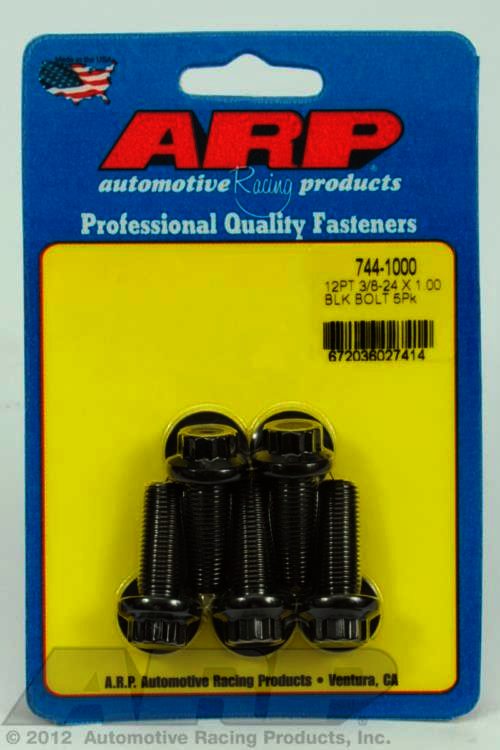 ARP 3/8-24 x 1.000 12pt 7/16 wrenching black oxide bolts - Klik om te sluiten