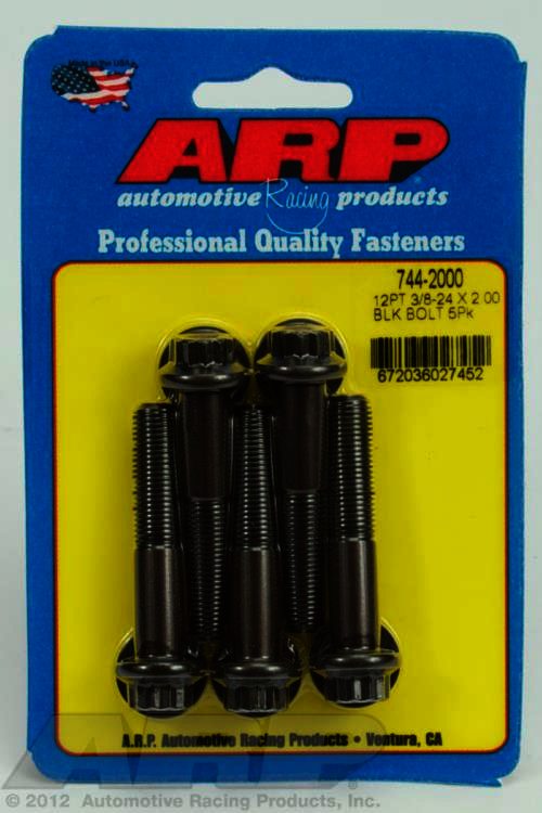 ARP 3/8-24 x 2.000 12pt 7/16 wrenching black oxide bolts - Klik om te sluiten