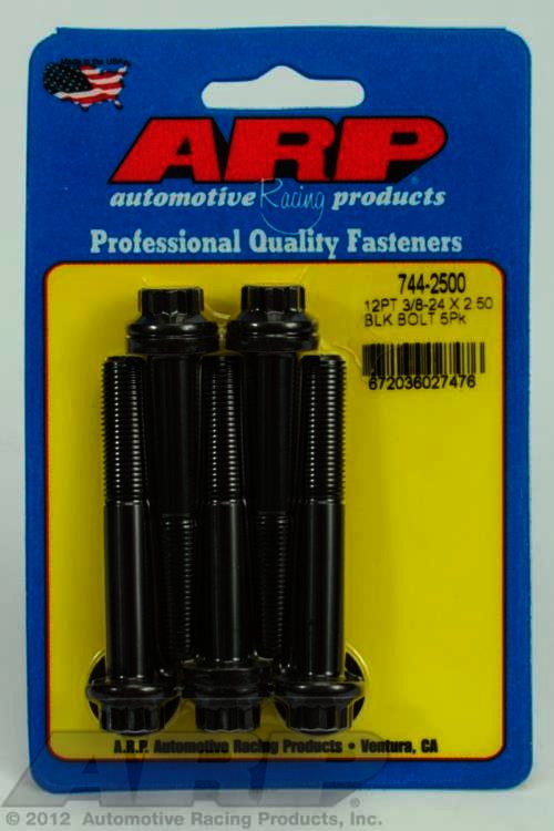 ARP 3/8-24 x 2.500 12pt 7/16 wrenching black oxide bolts - Klik om te sluiten