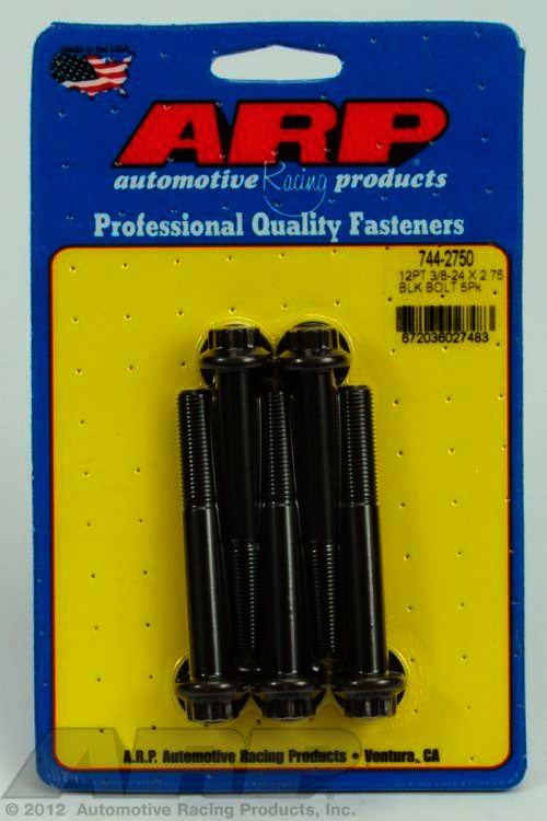 ARP 3/8-24 x 2.750 12pt 7/16 wrenching black oxide bolts - Klik om te sluiten