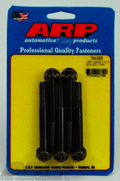 ARP 3/8-24 x 3.000 12pt 7/16 wrenching black oxide bolts - Klik om te sluiten