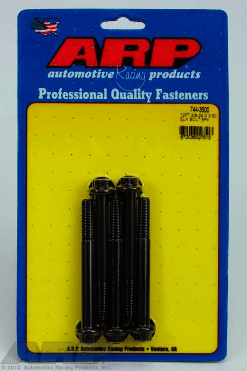 ARP 3/8-24 x 3.500 12pt 7/16 wrenching black oxide bolts - Klik om te sluiten