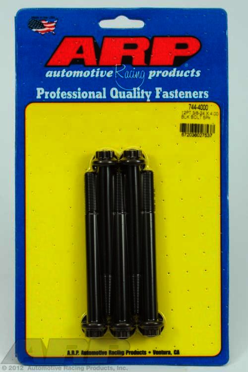 ARP 3/8-24 x 4.000 12pt 7/16 wrenching black oxide bolts - Klik om te sluiten