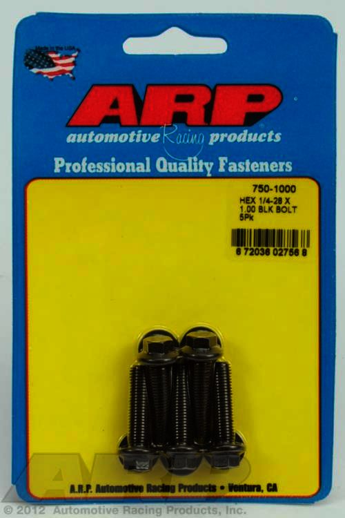 ARP 1/4-28 x 1.000 hex black oxide bolts - Klik om te sluiten