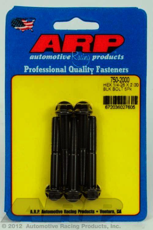 ARP 1/4-28 x 2.000 hex black oxide bolts - Klik om te sluiten