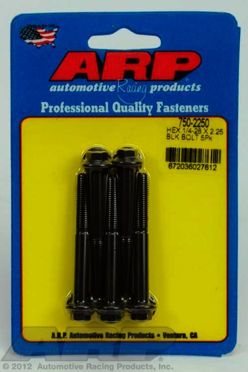 ARP 1/4-28 x 2.250 hex black oxide bolts - Klik om te sluiten