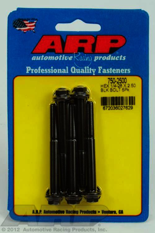 ARP 1/4-28 x 2.500 hex black oxide bolts - Klik om te sluiten