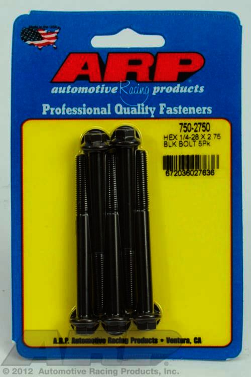 ARP 1/4-28 x 2.750 hex black oxide bolts - Klik om te sluiten