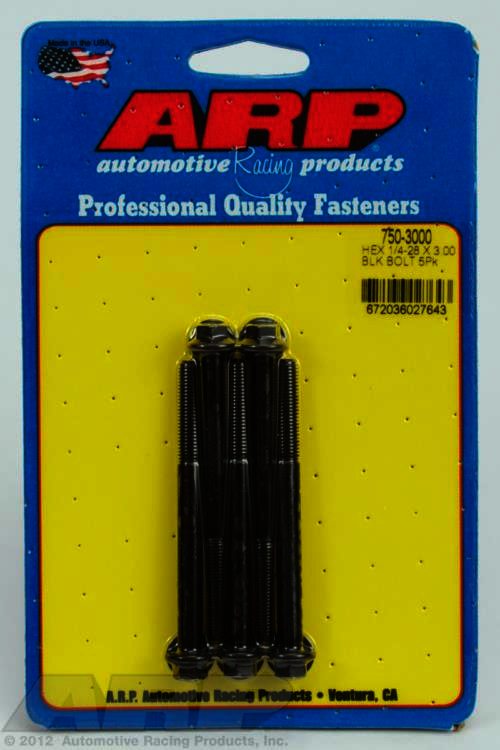 ARP 1/4-28 x 3.000 hex black oxide bolts - Klik om te sluiten