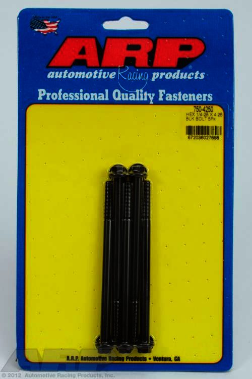 ARP 1/4-28 x 4.250 hex black oxide bolts - Klik om te sluiten