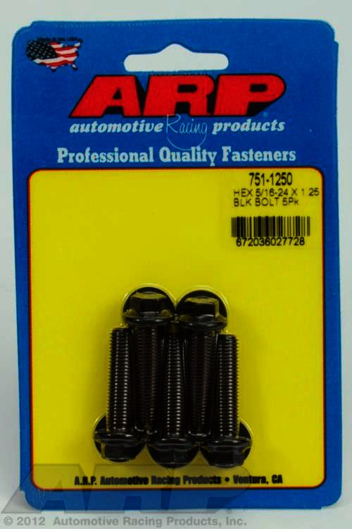 ARP 5/16-24 x 1.250 hex black oxide bolts - Klik om te sluiten