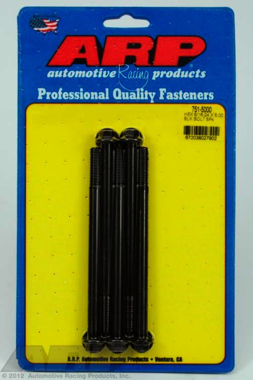 ARP 5/16-24 x 5.000 hex black oxide bolts - Klik om te sluiten