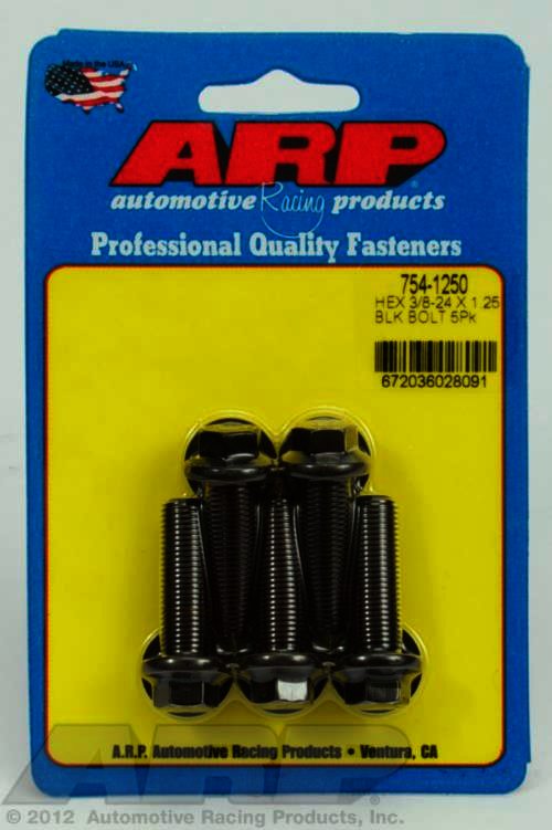 ARP 3/8-24 x 1.250 hex 7/16 wrenching black oxide bolts - Klik om te sluiten