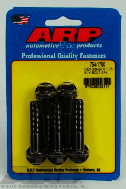 ARP 3/8-24 x 1.750 hex 7/16 wrenching black oxide bolts - Klik om te sluiten