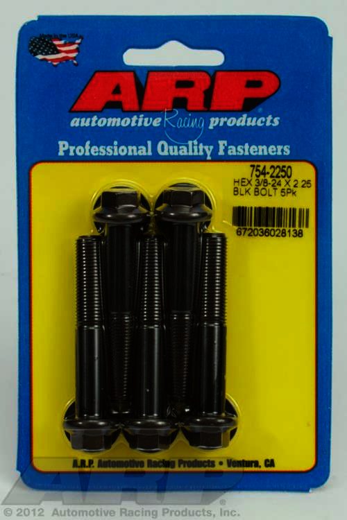 ARP 3/8-24 x 2.250 hex 7/16 wrenching black oxide bolts - Klik om te sluiten