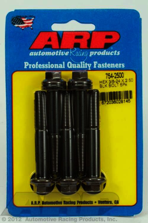 ARP 3/8-24 x 2.500 hex 7/16 wrenching black oxide bolts - Klik om te sluiten