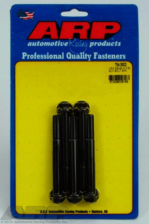 ARP 3/8-24 x 3.500 hex 7/16 wrenching black oxide bolts - Klik om te sluiten