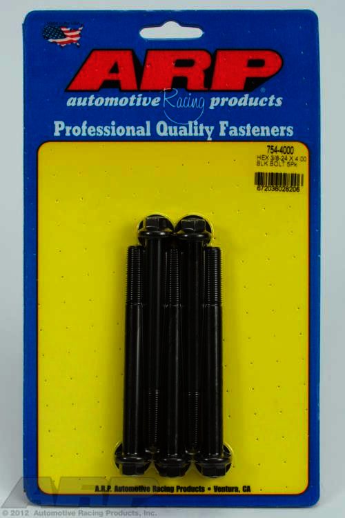 ARP 3/8-24 x 4.000 hex 7/16 wrenching black oxide bolts - Klik om te sluiten