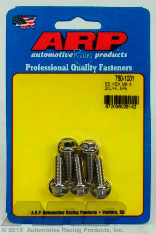 ARP M6 x 1.00 x 20 hex SS bolts - Klik om te sluiten