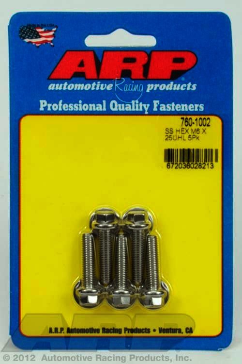 ARP M6 x 1.00 x 25 hex SS bolts - Klik om te sluiten