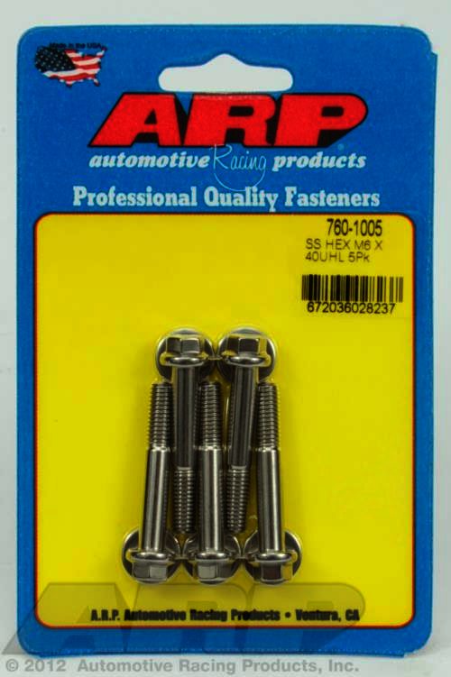 ARP M6 x 1.00 x 40 hex SS bolts - Klik om te sluiten