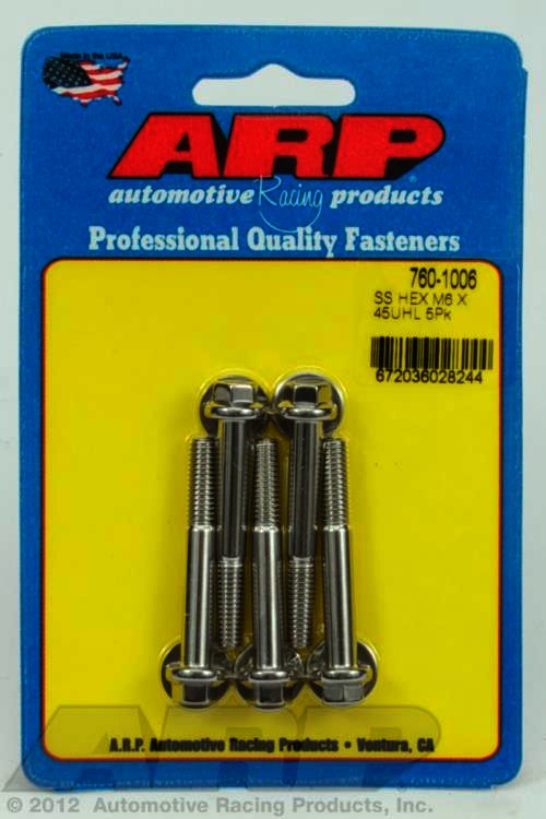 ARP M6 x 1.00 x 45 hex SS bolts - Klik om te sluiten