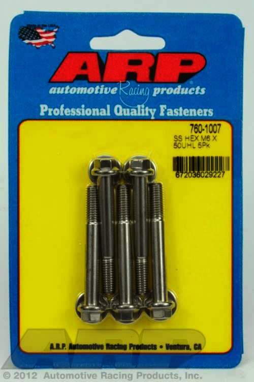 ARP M6 x 1.00 x 50 hex SS bolts - Klik om te sluiten