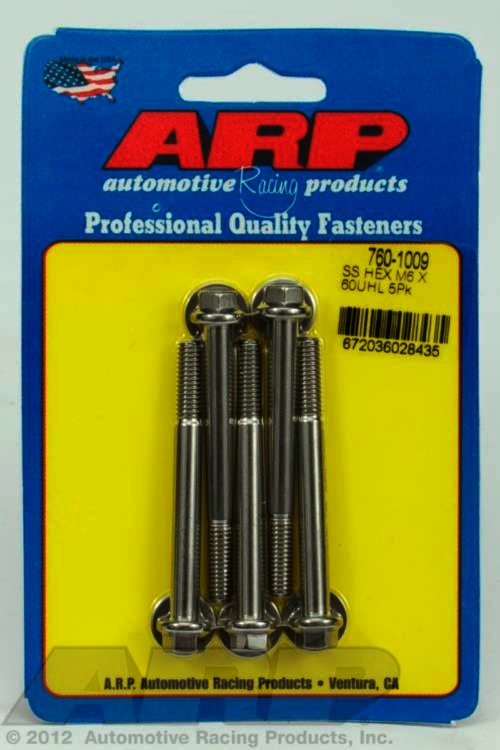 ARP M6 x 1.00 x 60 hex SS bolts - Klik om te sluiten