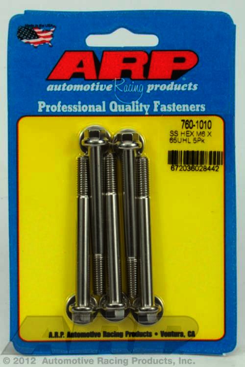 ARP M6 x 1.00 x 65 hex SS bolts - Klik om te sluiten