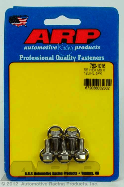 ARP M6 x 1.00 x 12 hex SS bolts - Klik om te sluiten