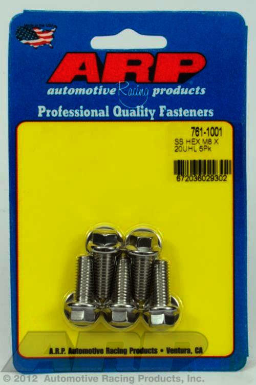 ARP M8 x 1.25 x 20 hex SS bolts - Klik om te sluiten