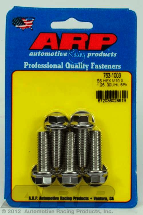 ARP M10 x 1.25 x 30 hex SS bolts - Klik om te sluiten