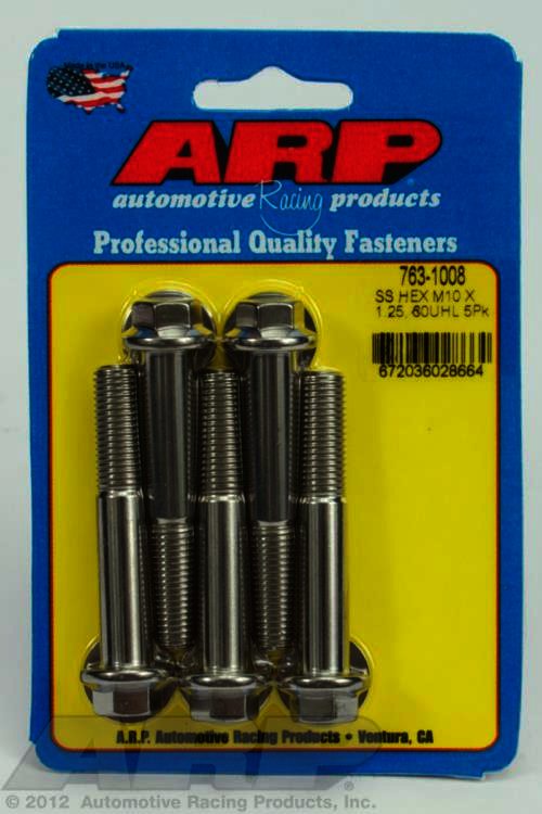 ARP M10 x 1.25 x 60 hex SS bolts - Klik om te sluiten