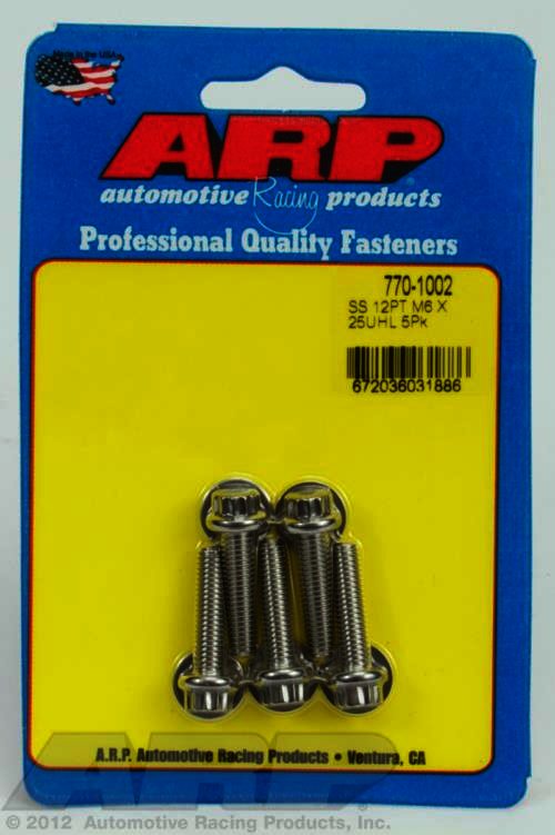 ARP M6 x 1.00 x 25 12pt SS bolts - Klik om te sluiten