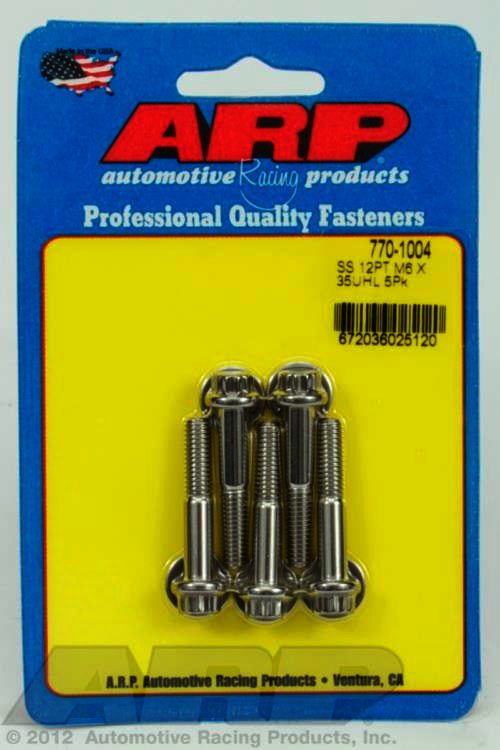 ARP M6 x 1.00 x 35 12pt SS bolts - Klik om te sluiten