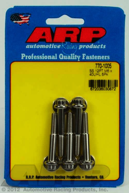 ARP M6 x 1.00 x 40 12pt SS bolts - Klik om te sluiten