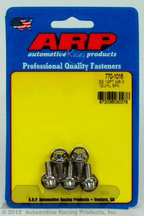 ARP M6 x 1.00 x 12 12pt SS bolts - Klik om te sluiten