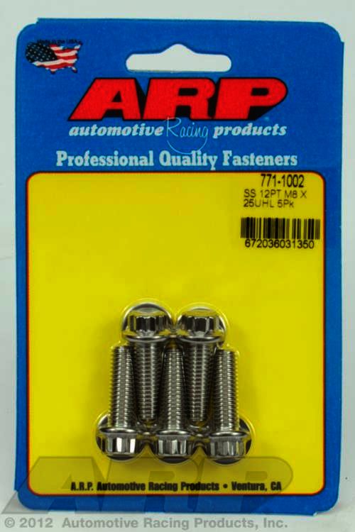 ARP M8 x 1.25 x 25 12pt SS bolts - Klik om te sluiten