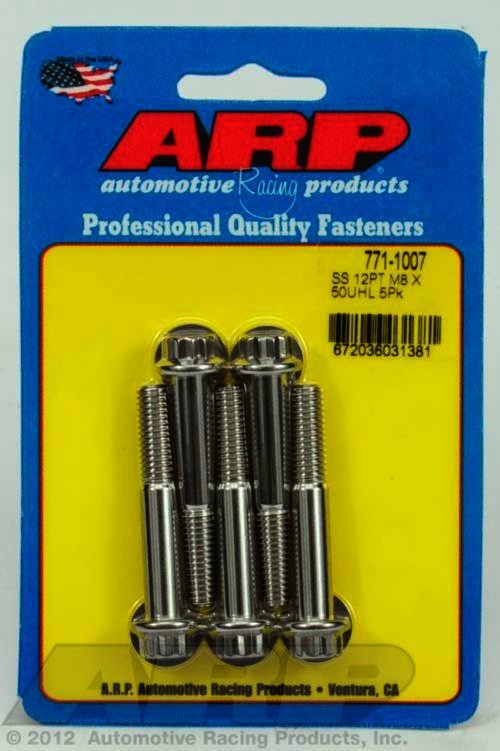 ARP M8 x 1.25 x 50 12pt SS bolts - Klik om te sluiten