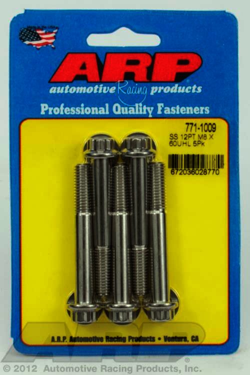 ARP M8 x 1.25 x 60 12pt SS bolts - Klik om te sluiten