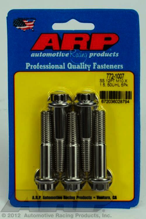 ARP M10 x 1.50 x 50 12pt SS bolts - Klik om te sluiten