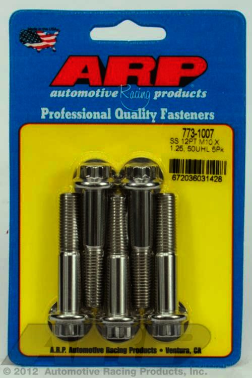 ARP M10 x 1.25 x 50 12pt SS bolts - Klik om te sluiten