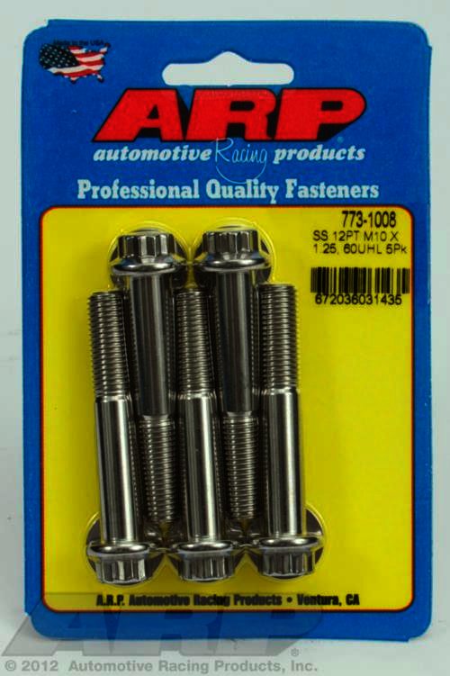 ARP M10 x 1.25 x 60 12pt SS bolts - Klik om te sluiten