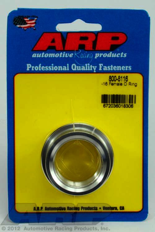 ARP -16 female O ring aluminum weld bung - Klik om te sluiten