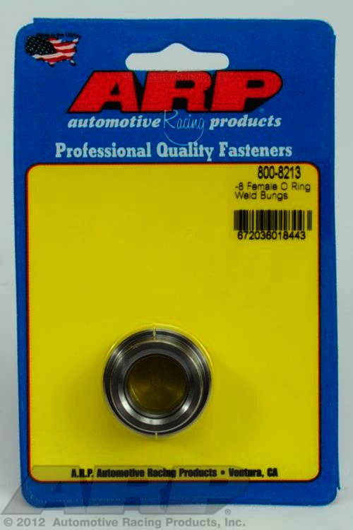 ARP -8 female O ring steel weld bung - Klik om te sluiten