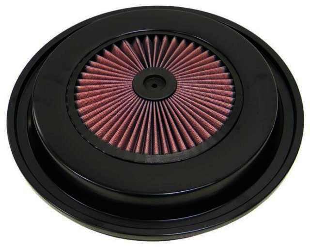 K&N X-Stream Top Filter - X-STREAM CHEVY & GMC 15-3/8" OD, BLK, - Klik om te sluiten